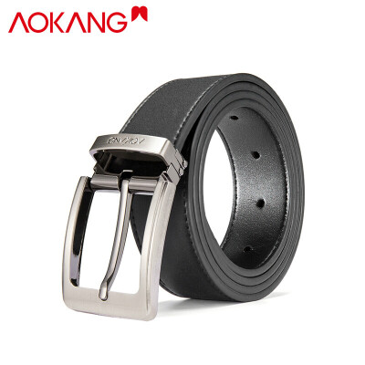 

Aokang official flagship store mens leather belt casual youth mens pants with pin buckle mens belt 8931502005 black black 125