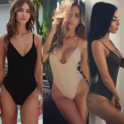 

New Women V Neck Sleeveless Bodycon Bandage Bodysuit Jumpsuit Slim Short Romper