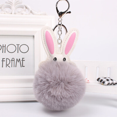 

1Pcs Cute Mini Rabbit Plush Keychain Soft Decoration Keyring Toys Easter Gift
