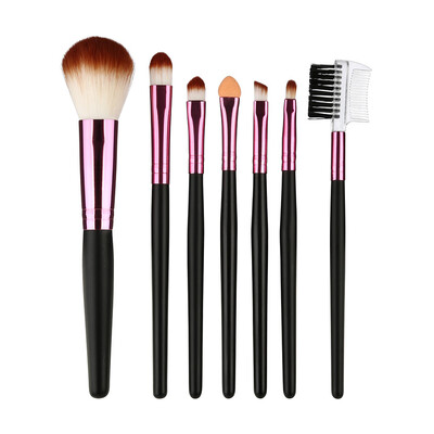 

Gobestart 7 Pcs Wood Makeup Brush EyeShadow Brush Cosmetics Blending Brush Tool