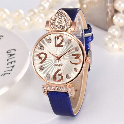 

Luxury Women Romantic Love Roman Numerals Wrist Watch Leather Strap Designer Ladies Clock Simple Dress Gfit Zegarki Damskie