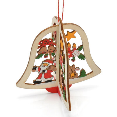 

3D Wooden Christmas Decoration Xmas Tree Pendants Hanging Home Party Decor