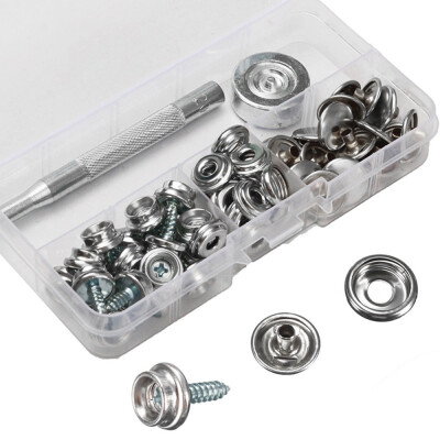 

62pcs Stainless Steel Canvas to Screw Press Stud Snap Boat Cover Fastener