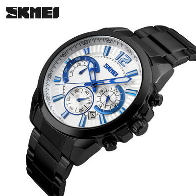 

SKMEI 9108 Male Quartz Watch Casual Waterproof Business Wristwatch Multifunctional Stopwatch For Men