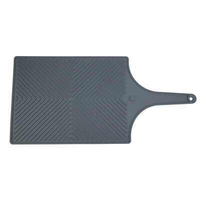 

Toponeto Bar Silicone Drain Pad Drying Mat Dish Kitchen Thick Counter Deep Grooves Dry