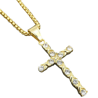 

Crystal Pendant Men Women Jewelry Gifts Iced Out Gold Silver Bling Rhinestone Crystal Pendants Necklaces