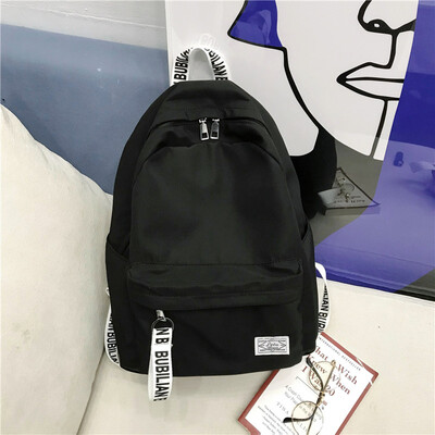 

ins-style schoolbag Korean-style high-middle-Plains ulzzang college students double-shoulder bag simple&easy-to-use backpac