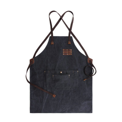 

Vintage Adjustable Unisex Canvas Apron Waterproof Kitchen Working Accessory