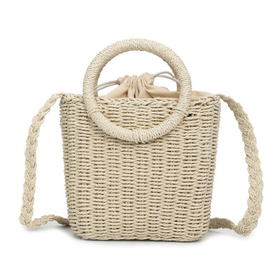 

Tailored Womens Fashion Straw Woven Bag Solid Color Handbag Versatile Shoulder Bag