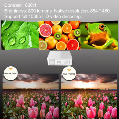 

Original UNIC UC50 DLP Projector 800 Lumens 1080P Full HD Contrast Ratio 8001 with HD AV Port Remote Controller Green