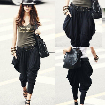 

Women Korean YOGA BAGGY Stretchy Casual Loose Hip Hop Dance Harem Pants Trousers One Size