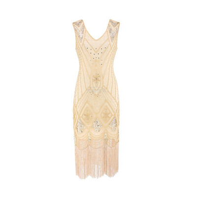 

〖Follure〗Women Vintage 1920s Bead Fringe Sequin Embellished Party Flapper Gatsby Dress