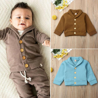 

US Casual Infant Kids Baby Boys Autumn Winter Clothes Top Jacket Coat Outwear