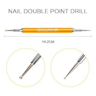 

Toponeto Double-end Drill Point Dotting Pens Nail Art Spot Dotter Manicure Tools