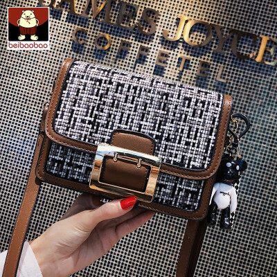 

Womens bag2019 new style Korean fashion check single-shoulder bag simple belt diagonal&small square bag