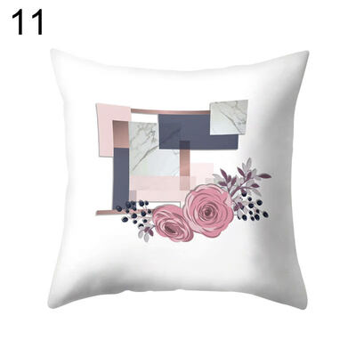 

Romantic Flower Print Pillow Case Waist Throw Cushion Cover Office Home Decor