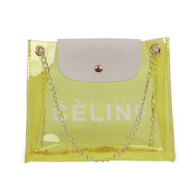 

Chain Clear Shoulder Messenger Handbags Women Candy Color Crossbody Bags