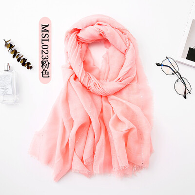 

New original single export plaid cotton&linen scarf sequins decorative scarves sunscreen shawl shawl wholesale MSL023