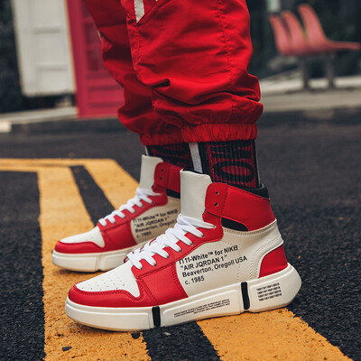 

Mens shoes summer tide shoes 2019 new students in the sports basketball shoes hip-hop shoes Korean high-top shoes men