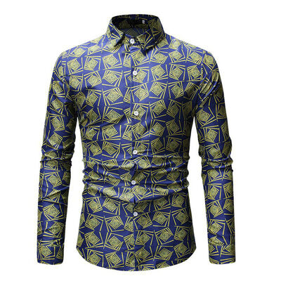 

Fashion Mens Luxury Long Sleeve Shirt Casual Slim Fit Stylish Dress Shirts Tops