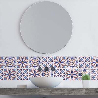 

〖Follure〗6PCS Geometric Self Adhesive Tile Stickers Decal Home Decoration Wall Sticker