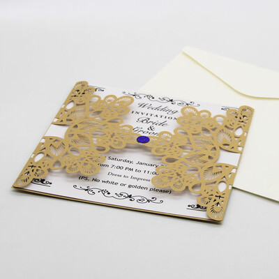 

Siaonvr 20 Pcs Delicate Carved Romantic Wedding Party Invitation Card Envelope