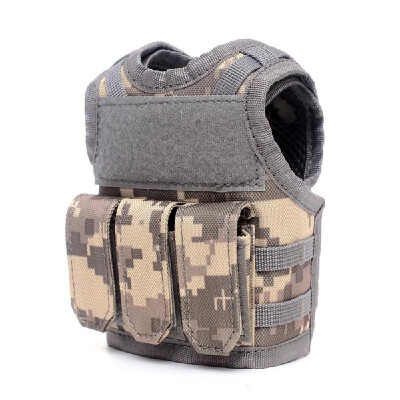 

Tactical Beer Vest Adjustable Wine Bottle Cover Molle Miniature Beverage Can Holder Sleeve Bar Decoration