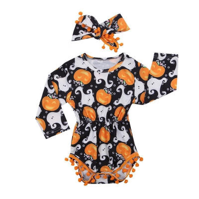 

2PCS Newborn Baby Girls Romper Bodysuit Jumpsuit Clothes Outfits Headband