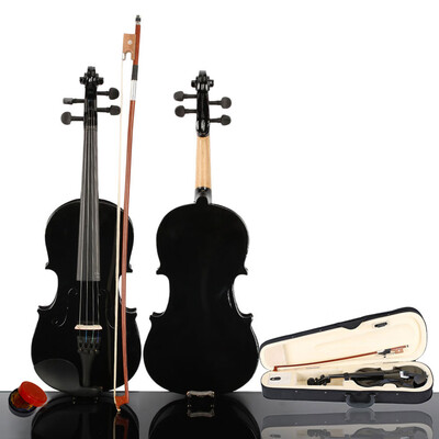 

Ktaxon New 12 Acoustic Violin Case Bow Rosin Black