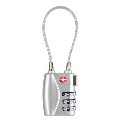 

〖Follure〗3-Dial Combination TSA Luggage Padlock Case Travel Suitcase Wire Customs Lock