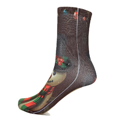 

Fashion Women Christmas Socks Santa Claus Snowman Gift Casual Festive Printed Cotton Socks Hosiery