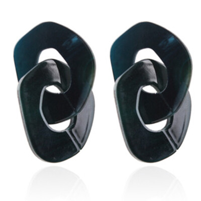 

Multicolor Acrylic Hollow Out Geometric Drop Earrings