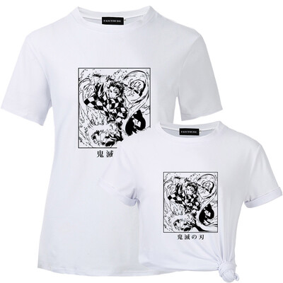 

Japanese Anime Demon Slayer Kimetsu No Yaiba Unisex Kamado Nezuko Tanjirou Printed T-Shirt