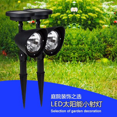 

Cross-border dedicated solar lawn spotlights 4LED garden lights outdoor waterproof landscape lighting decorative lights waterproof