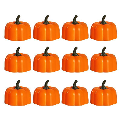 

Halloween Pumpkin Tealight Candles Yellow Flash Ghost Day Decoration Candle Lamp LED Pumpkin Lamp