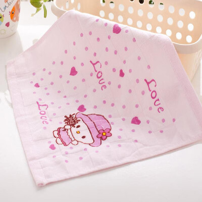 

1Pcs Mini Face Towel Cartoon Lovely Pattern Supper Comfortable Square Towel 2727cm