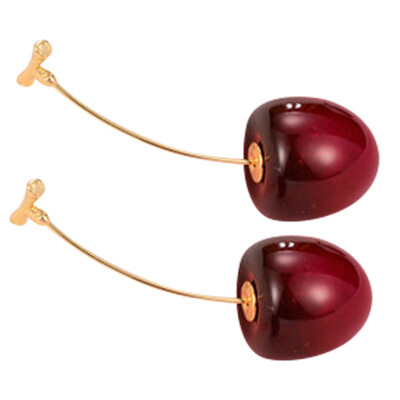 

Cute Sweet Cherries Fruit Earrings Female Female Student Jewelry
