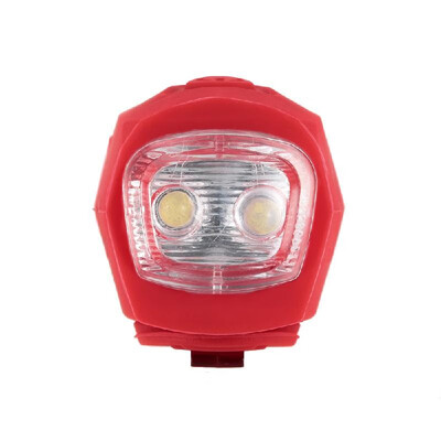 

Silicone Bicycle Double LED Light Water Resistant Cycling Lamp Headlight Warning Light Mountain Bike Road Bike Head Light Lamp