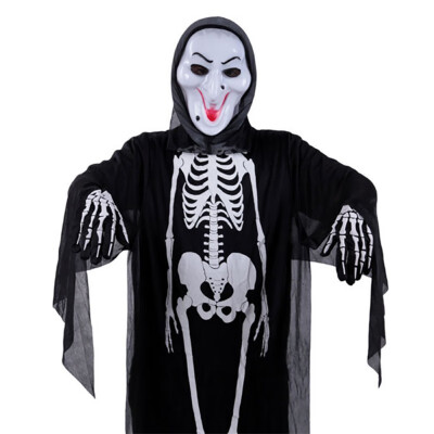 

Halloween Skeletons Set Masquerade Cosplay Props Skull Ghost Costume Zombie MaskBones Gloves for Adults Kids