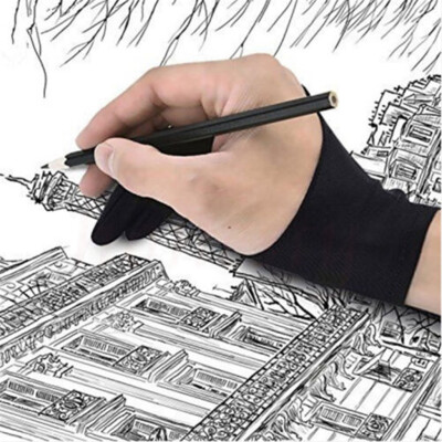 

Siaonvr Two Finger Anti-fouling Glove Drawing & Pen Graphic Tablet Pad For Artist Black