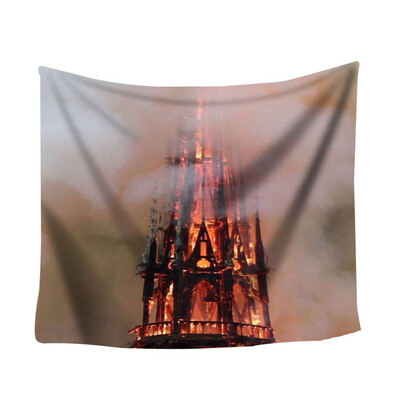 

Toponeto Colorful Print Tapestry Art Room Notre Dame Wall Hanging Tapestry Art Nature
