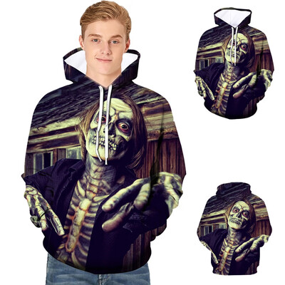 

Toponeto Mens Scary Halloween Pumpkin 3D Print hooded Party Long Sleeve Hoodie Blouse