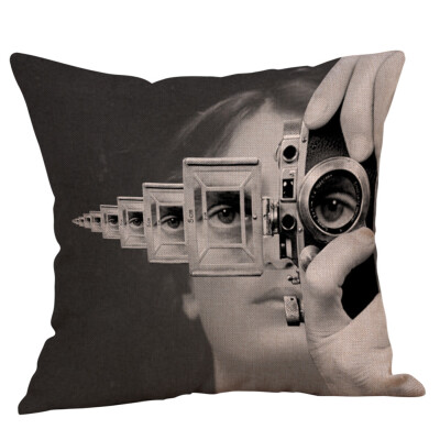 

〖Follure〗Vintage Camera Pillow Case Sofa Throw Waist Cushion Cover Home Decor Grand