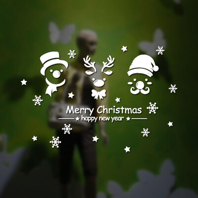 

Tailored New Year Merry Christmas Snowflake Wall Sticker Home Shop Windows Decals Decor