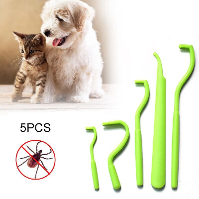 

Tick Remover Tool Pet Flea Clip Lice Twister Remover 5PCS Scratching Hook Pet Comb Tool