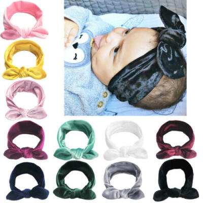 

11Pcs Cute Kids Girl Baby Velvet Toddler Ribbon Bow Headband Hair Band Headwear