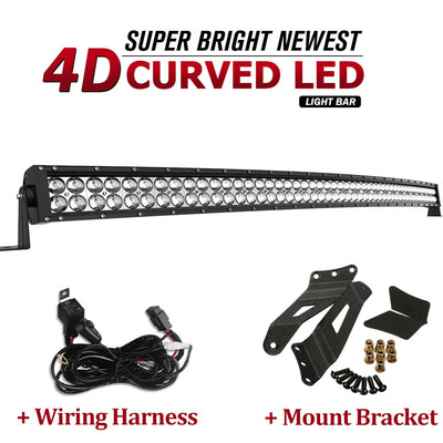 

700W 52inch Curved LED Light Bar Flood Spot for 99-06 Chevy SilveradoGMC Sierra