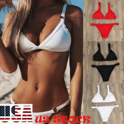 

US Womens Push-up Bikini Set Padded Bra Beach Swimsuit Bathing Suit Swimwear New