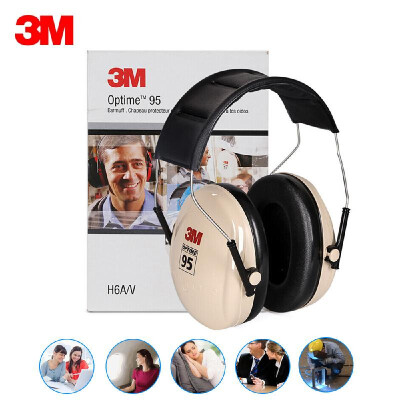 

3M H6A Protective Earmuffs Noise Reduction Soundproof Ear Muffs NRR 21dB SNR 27dB For Study Sleeping Work