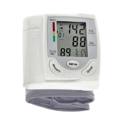 

LCD Display Blood Pressure Monitor Wrist Pulse Meter Automatic Digital Pulsometer Sphygmomanometer Family Diagnostic-tool
